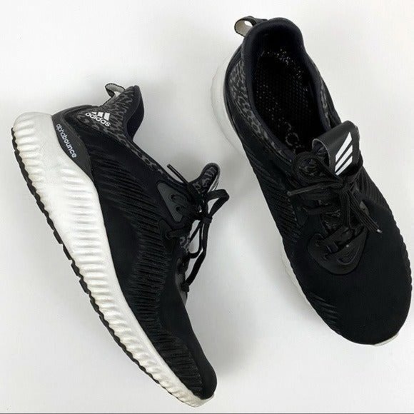 Adidas Alphabounce Black Gray Animal Print Athletic Sneakers Women’s 6.5 - Picture 1 of 9